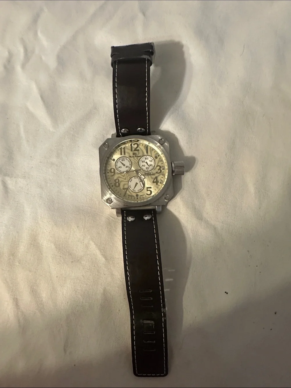 Mark Naimer Large Square Face Water Resistant Watch